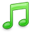 Music Note Green icon